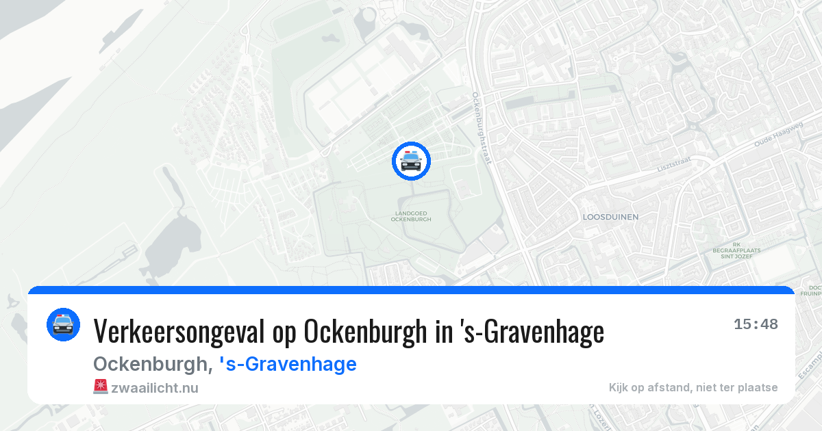 Verkeersongeval op Ockenburgh in 's-Gravenhage — 14 jul 2026
