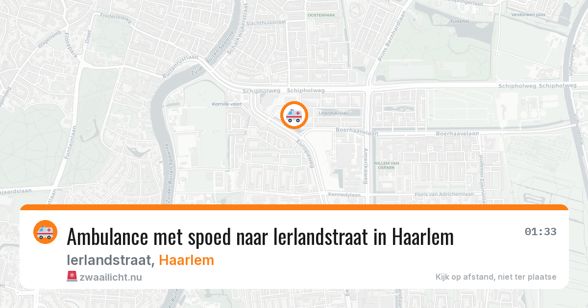 Ambulance met spoed naar Ierlandstraat in Haarlem — 16 jul 2026
