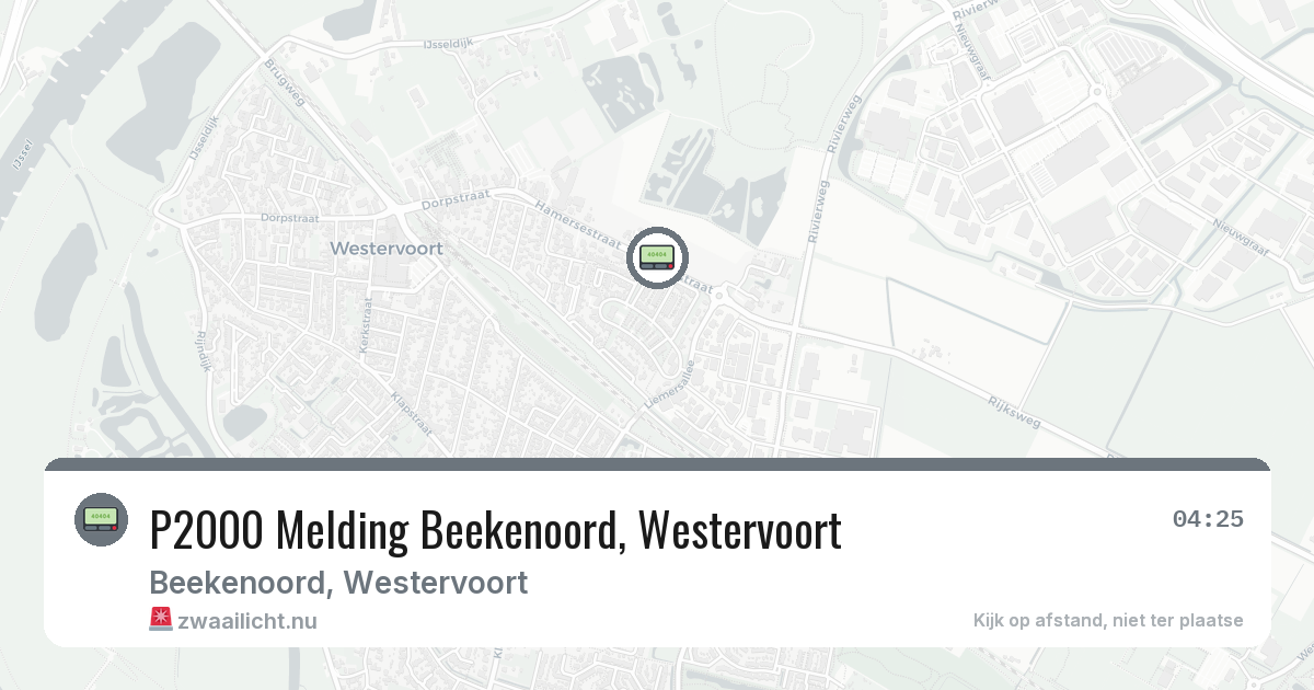 P2000 Melding Beekenoord, Westervoort — 28 mei 2026