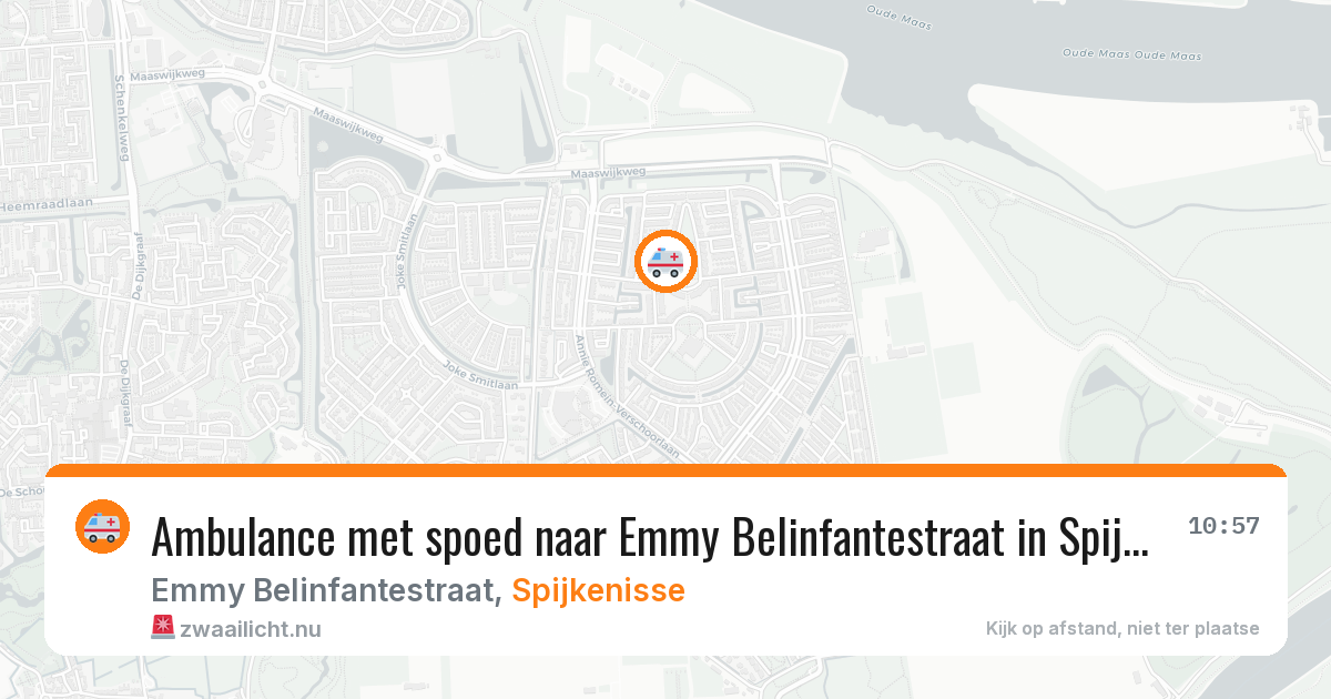 Ambulance met spoed naar Emmy Belinfantestraat in Spijkenisse — 17 jul 2026