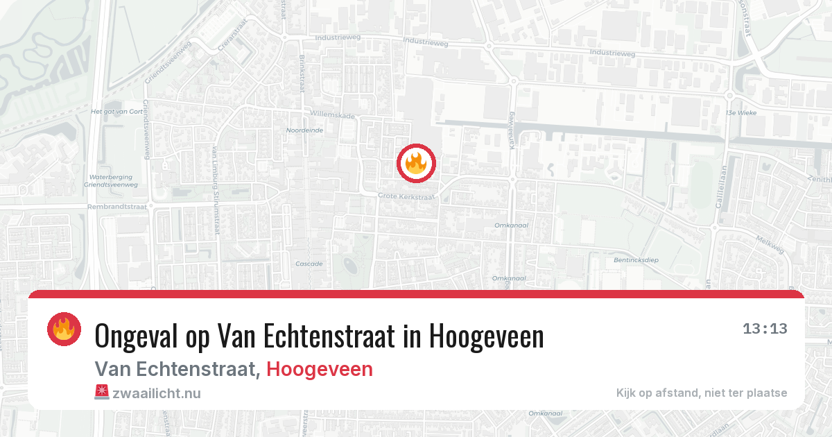 Ongeval op Van Echtenstraat in Hoogeveen — 7 jul 2026