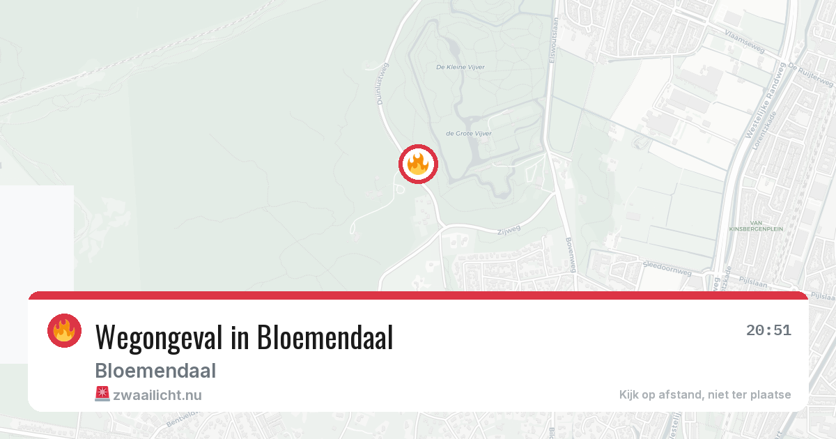 Wegongeval in Bloemendaal — 24 mei 2026