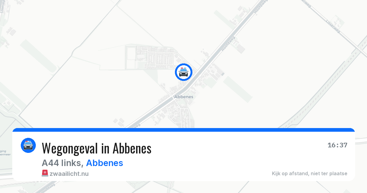 Wegongeval in Abbenes — 16 jul 2026