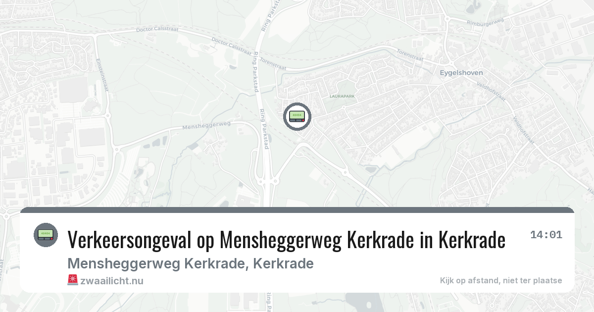 Verkeersongeval op Mensheggerweg Kerkrade in Kerkrade — 25 jul 2026