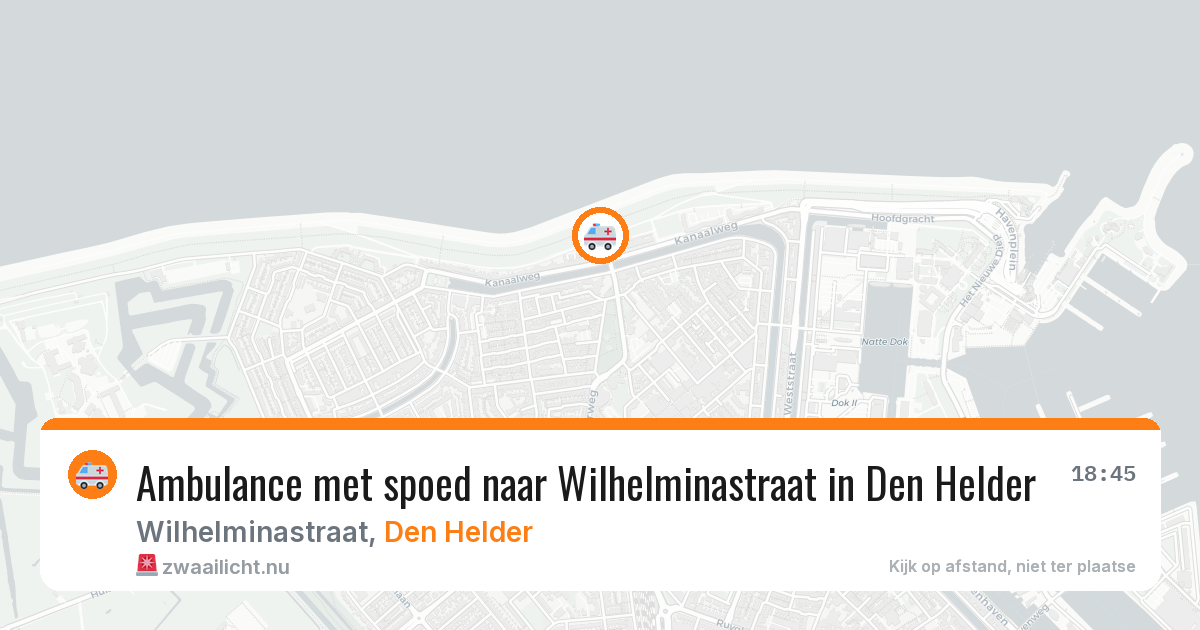 Ambulance met spoed naar Wilhelminastraat in Den Helder — 23 apr 2026