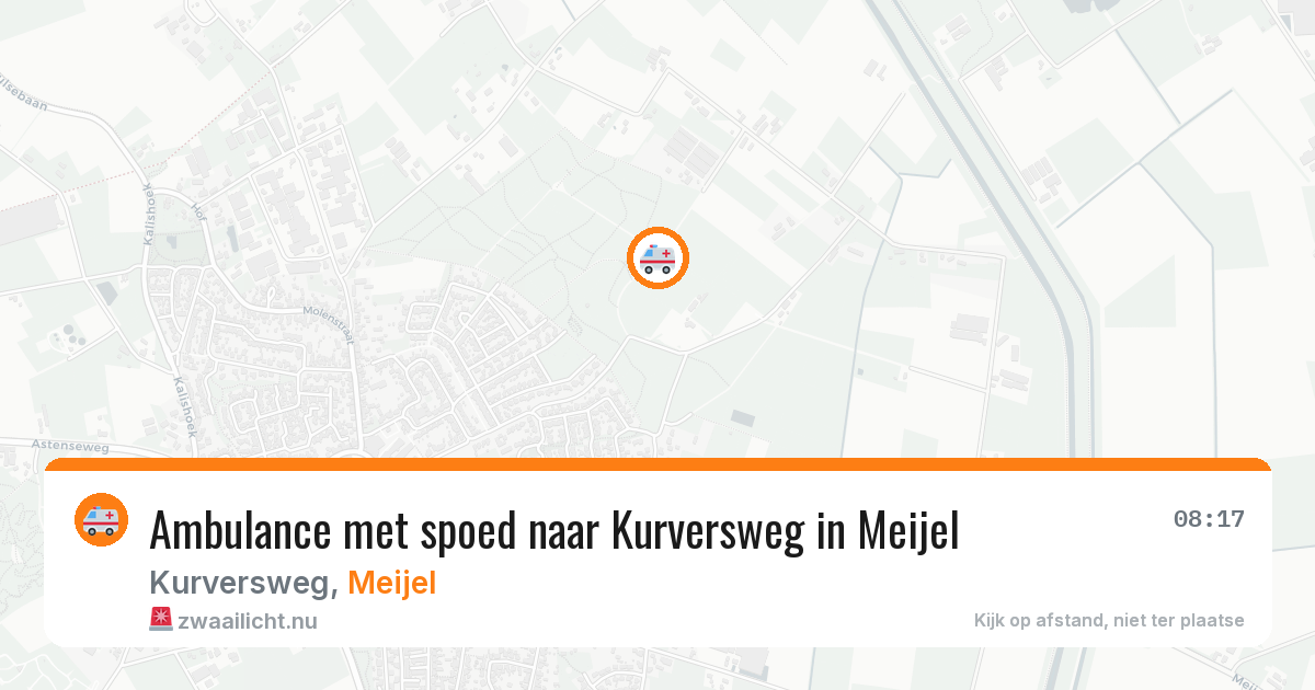 Ambulance met spoed naar Kurversweg in Meijel — 14 jul 2026
