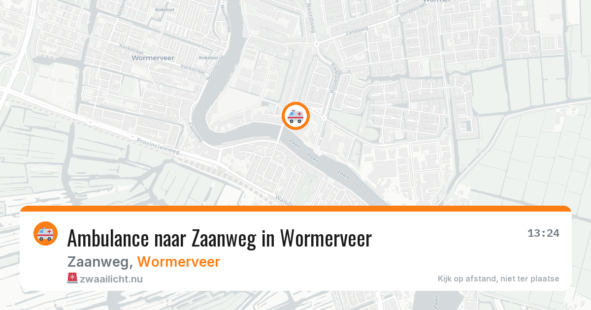 Ambulance naar Zaanweg in Wormerveer — 16 mei 2026