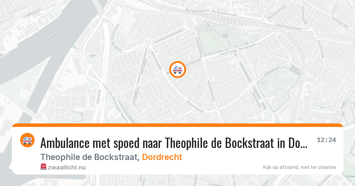 Ambulance met spoed naar Theophile de Bockstraat in Dordrecht — 9 mei 2026