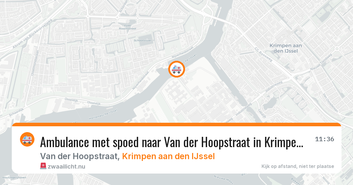 Ambulance met spoed naar Van der Hoopstraat in Krimpen aan den IJssel — 21 mei 2026