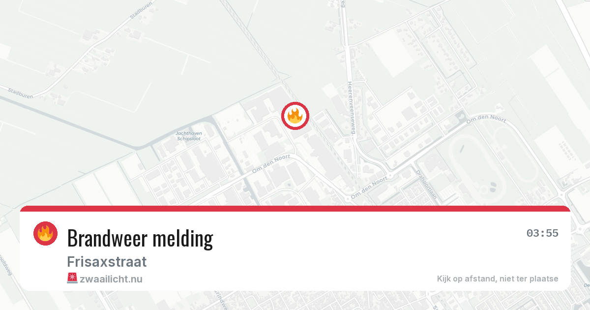 Brandweer melding — 25 mei 2026