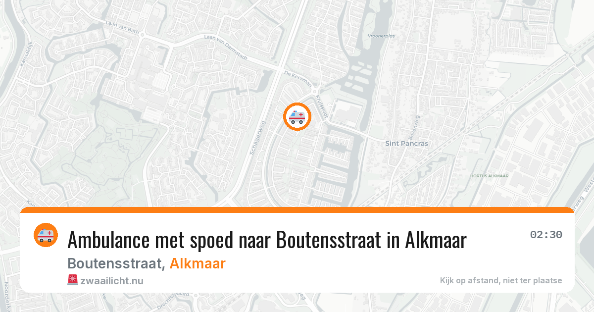 Ambulance met spoed naar Boutensstraat in Alkmaar — 23 jul 2026