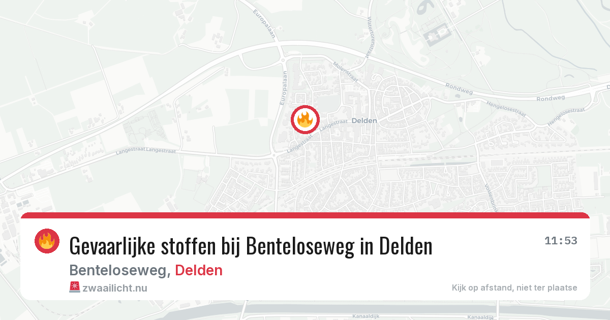 Gevaarlijke stoffen bij Benteloseweg in Delden — 1 jun 2026