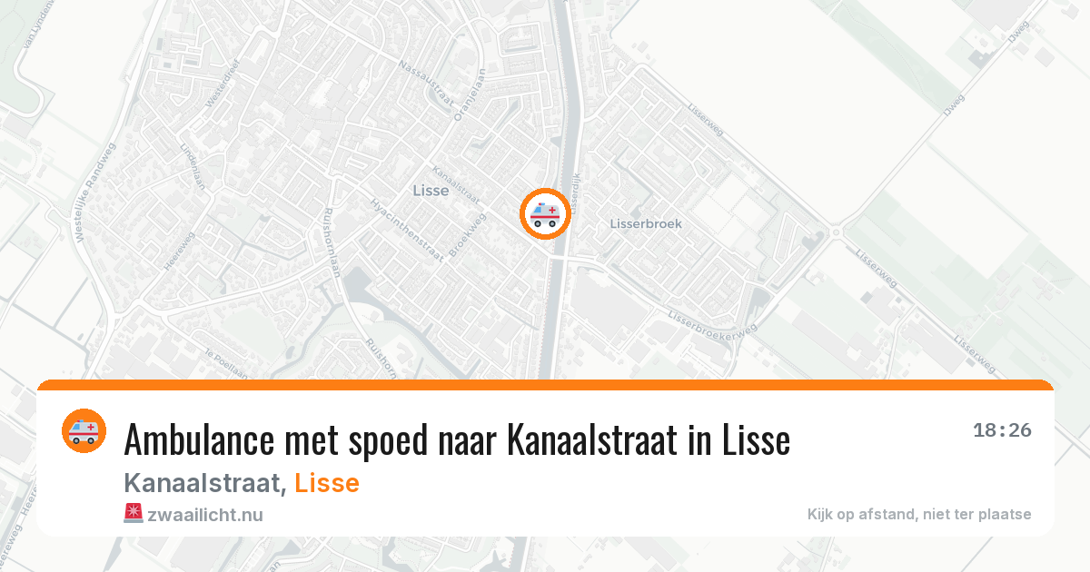 Ambulance met spoed naar Kanaalstraat in Lisse — 31 mei 2026