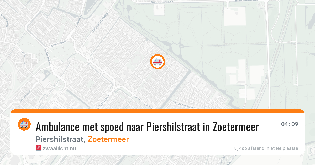 Ambulance met spoed naar Piershilstraat in Zoetermeer — 26 jul 2026