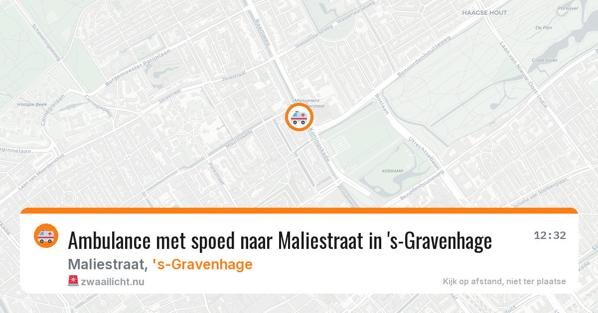 Ambulance met spoed naar Maliestraat in 's-Gravenhage — 29 mei 2026
