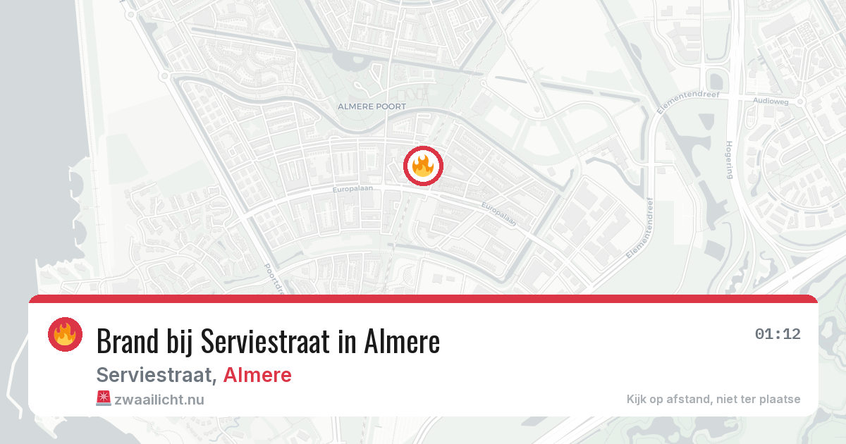 Brand bij Serviestraat in Almere — 31 mrt 2026