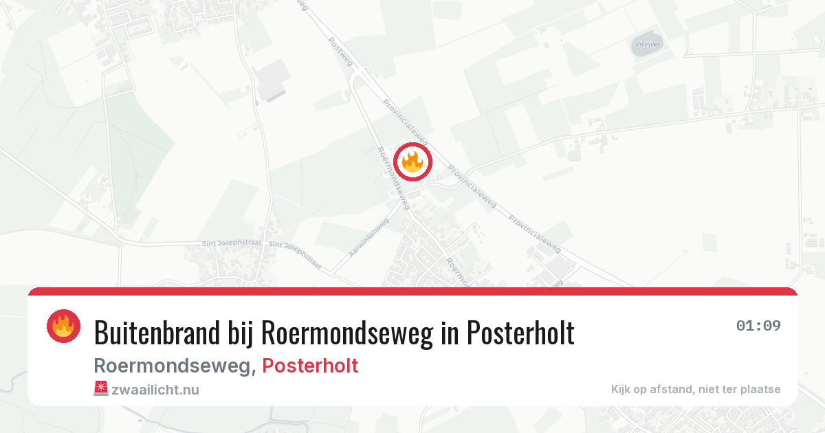Buitenbrand bij Roermondseweg in Posterholt — 28 jun 2026