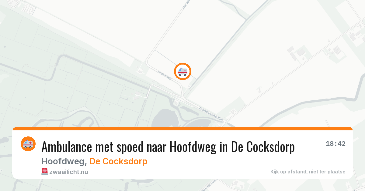 Ambulance met spoed naar Hoofdweg in De Cocksdorp — 20 jul 2026