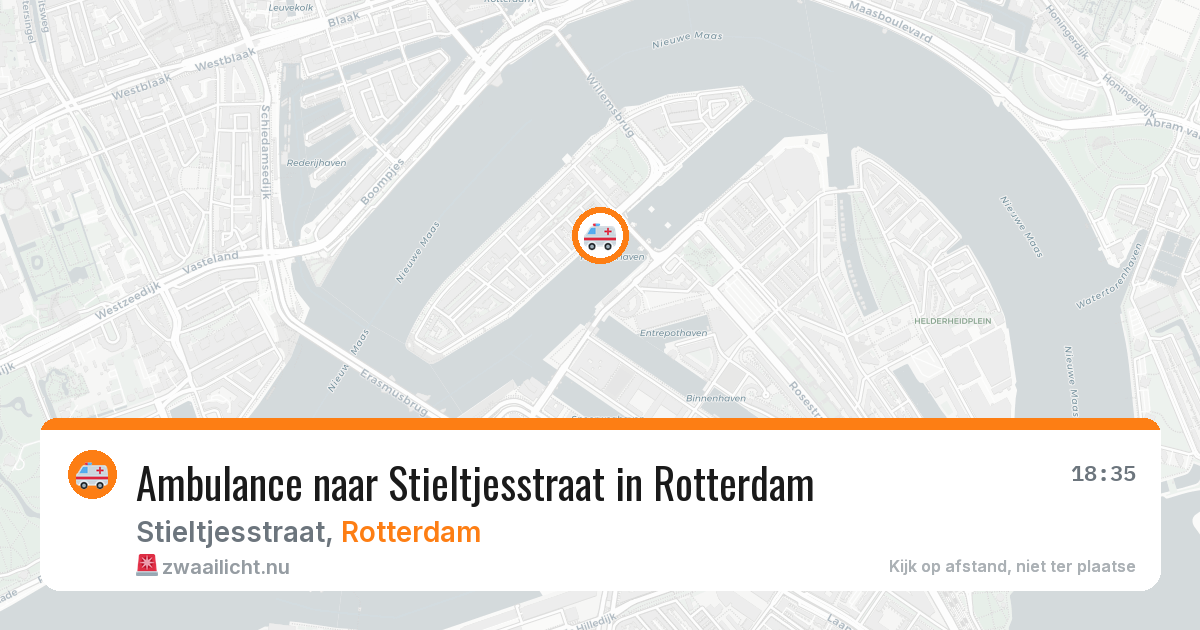 Ambulance naar Stieltjesstraat in Rotterdam — 14 jul 2026