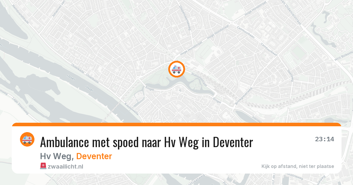 Ambulance met spoed naar Hv Weg in Deventer — 20 mei 2026