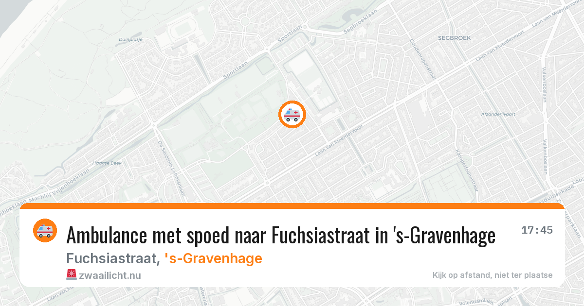 Ambulance met spoed naar Fuchsiastraat in 's-Gravenhage — 14 jul 2026