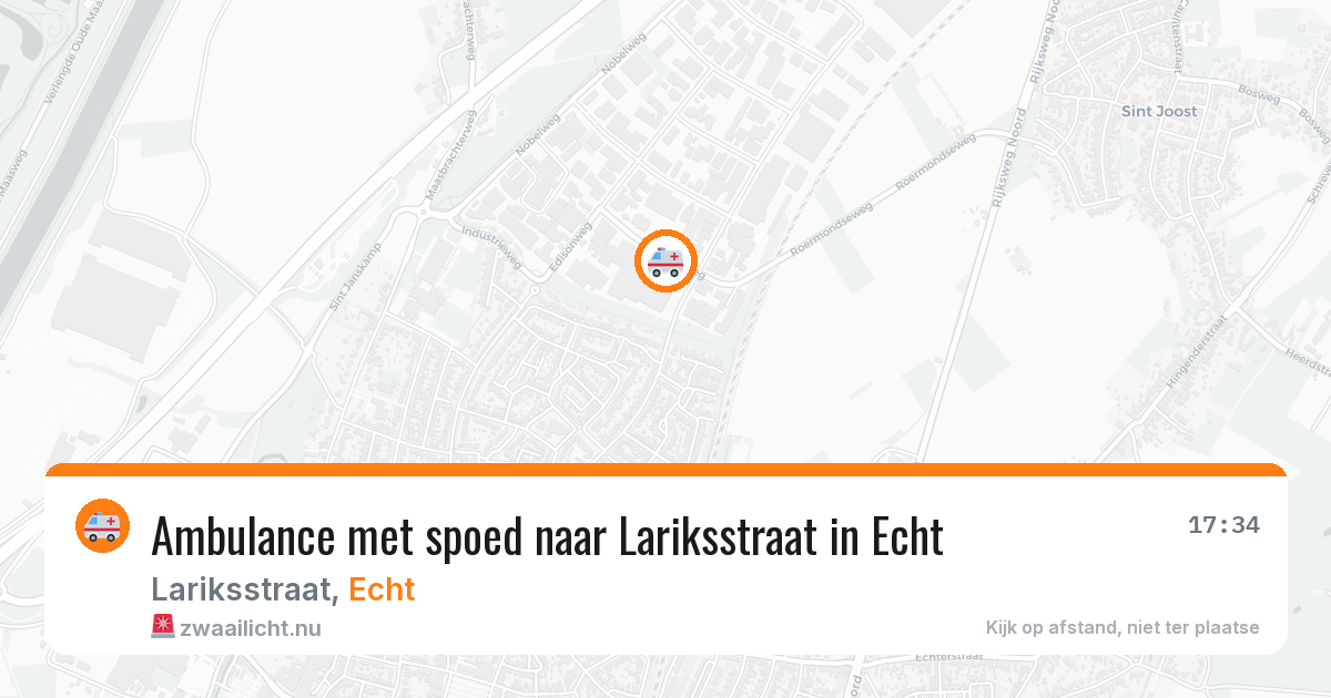 Ambulance met spoed naar Lariksstraat in Echt — 13 jul 2026