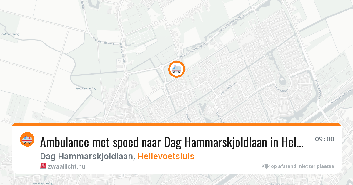 Ambulance met spoed naar Dag Hammarskjoldlaan in Hellevoetsluis — 13 jul 2026