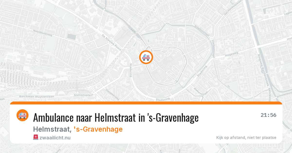 Ambulance naar Helmstraat in 's-Gravenhage — 29 mrt 2026