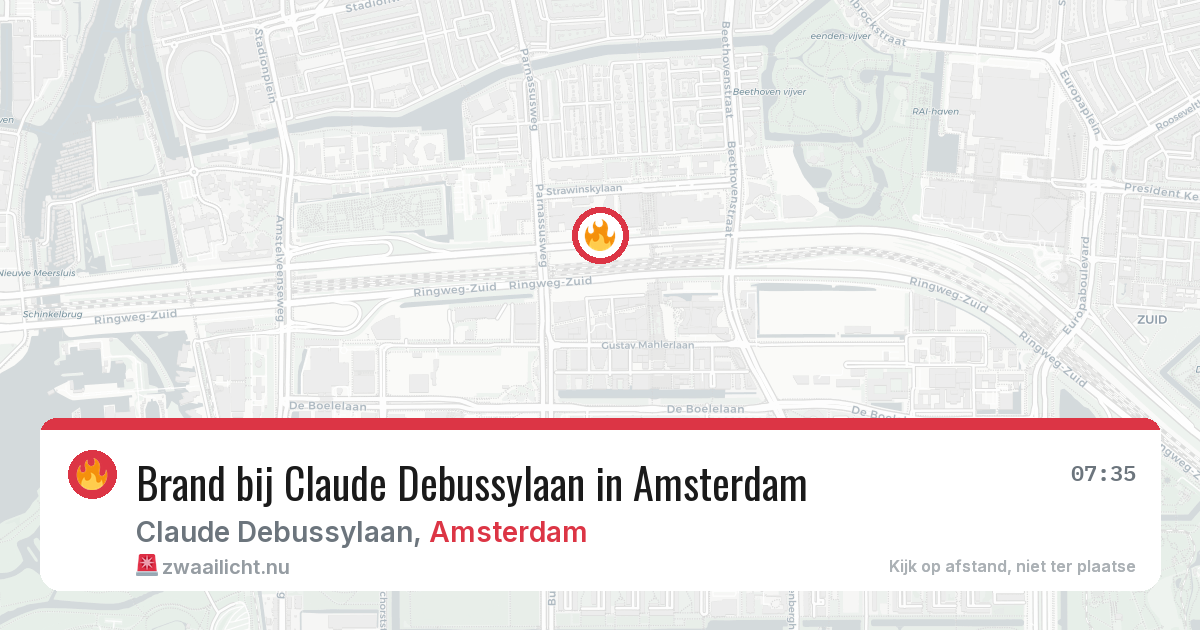 Brand bij Claude Debussylaan in Amsterdam — 26 jul 2026