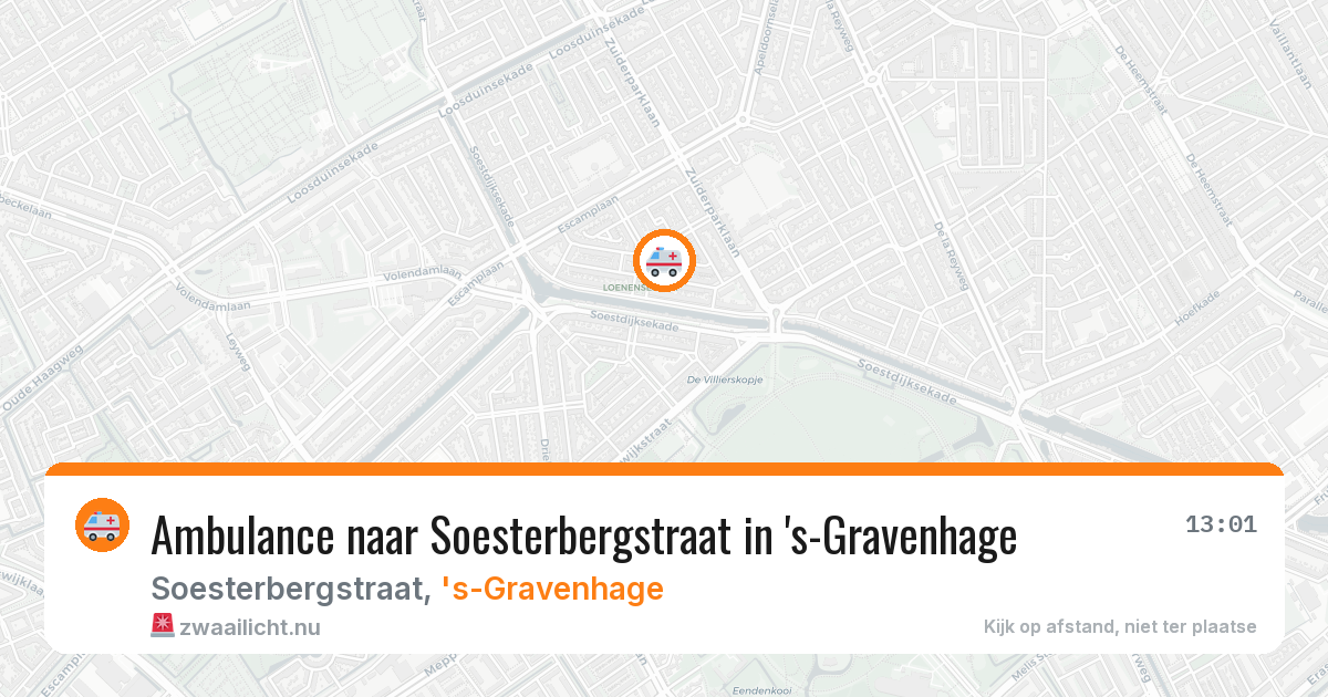 Ambulance naar Soesterbergstraat in 's-Gravenhage — 24 jul 2026