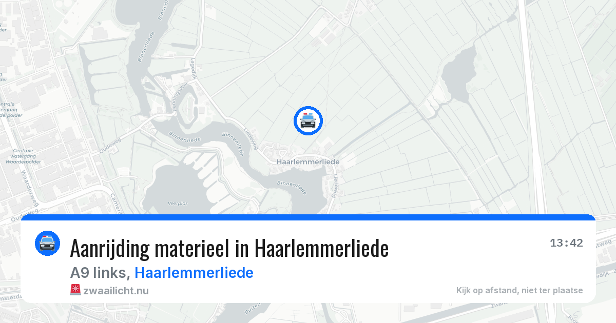 Aanrijding materieel in Haarlemmerliede — 22 mrt 2026