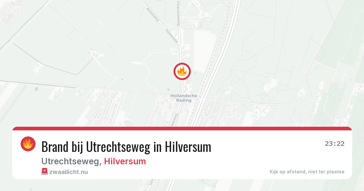 Brand bij Utrechtseweg in Hilversum — 13 jul 2026