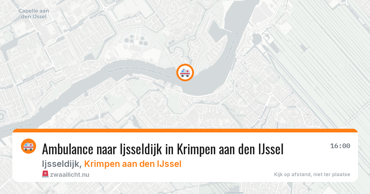 Ambulance naar Ijsseldijk in Krimpen aan den IJssel — 16 jul 2026