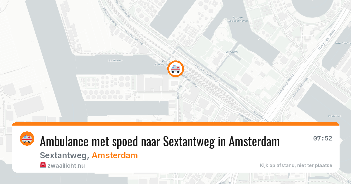 Ambulance met spoed naar Sextantweg in Amsterdam — 24 jul 2026