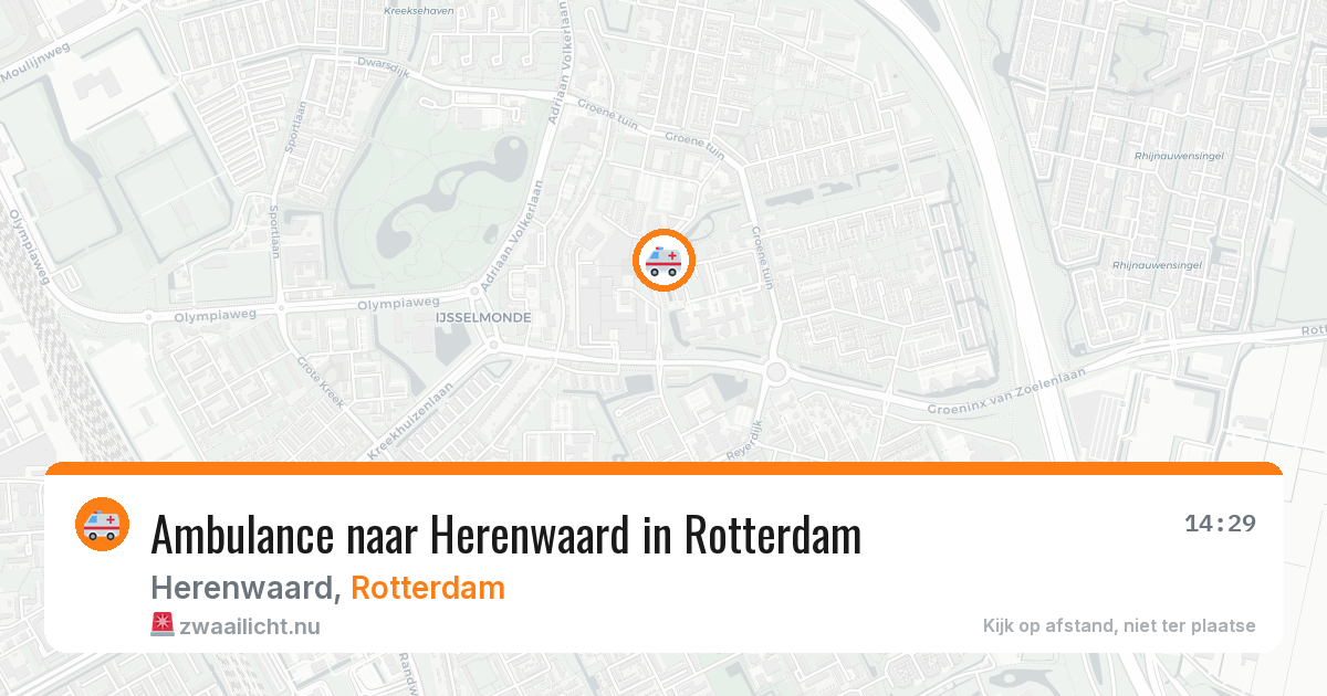 Ambulance naar Herenwaard in Rotterdam — 15 jul 2026
