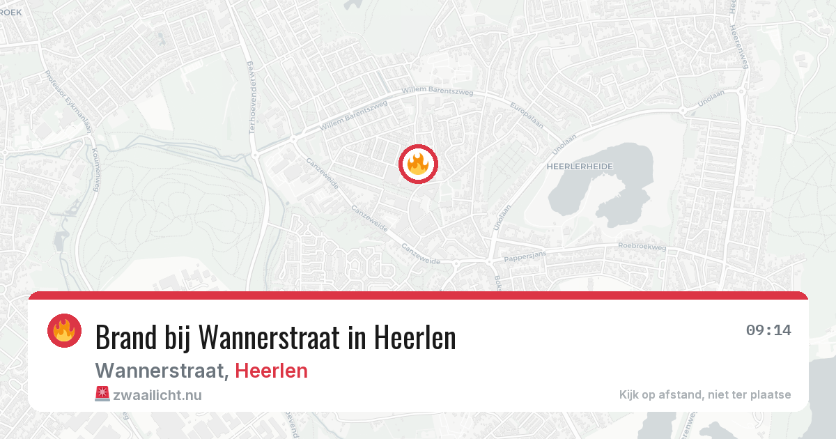 Brand bij Wannerstraat in Heerlen — 29 mei 2026