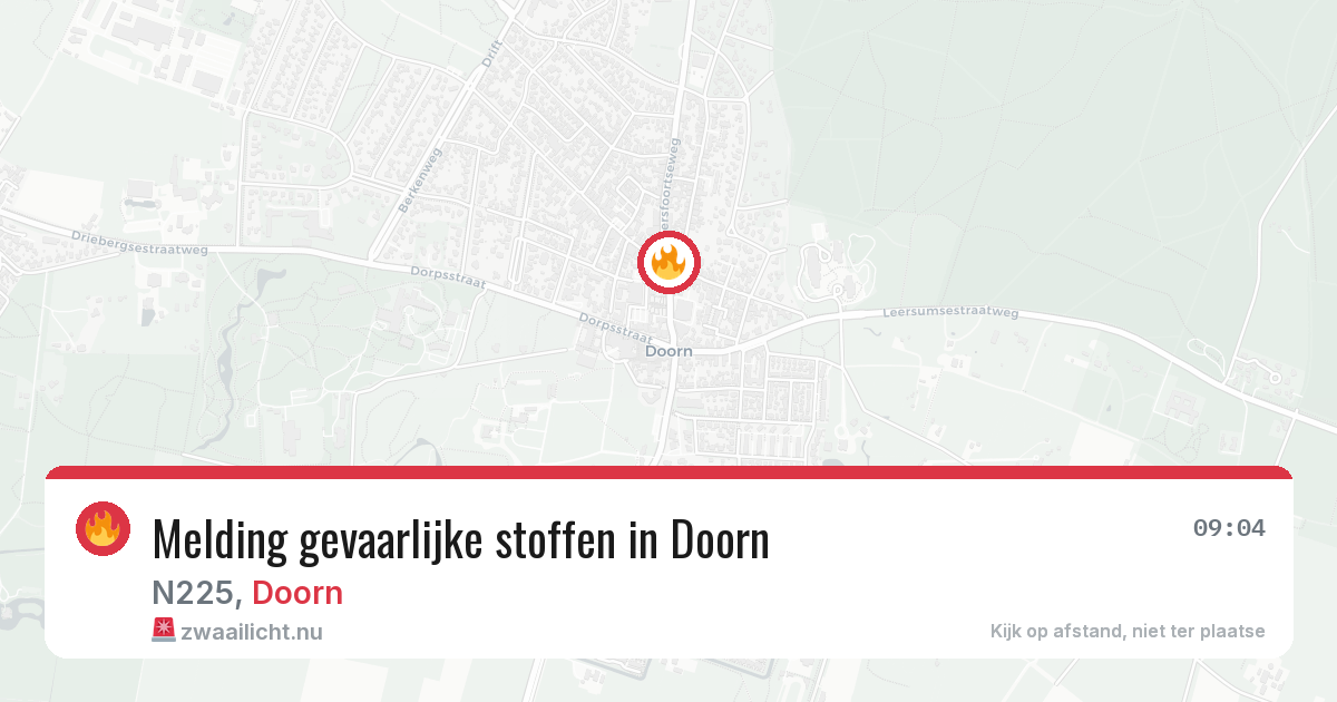 Melding gevaarlijke stoffen in Doorn — 1 jun 2026