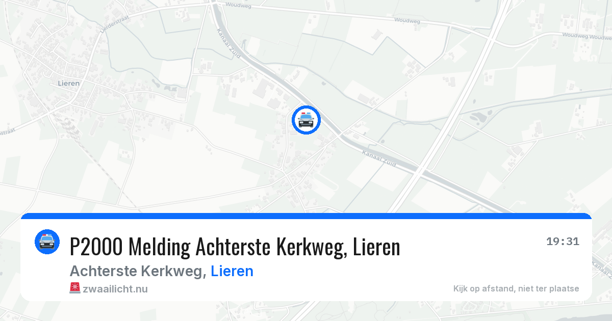 P2000 Melding Achterste Kerkweg, Lieren — 7 jul 2026