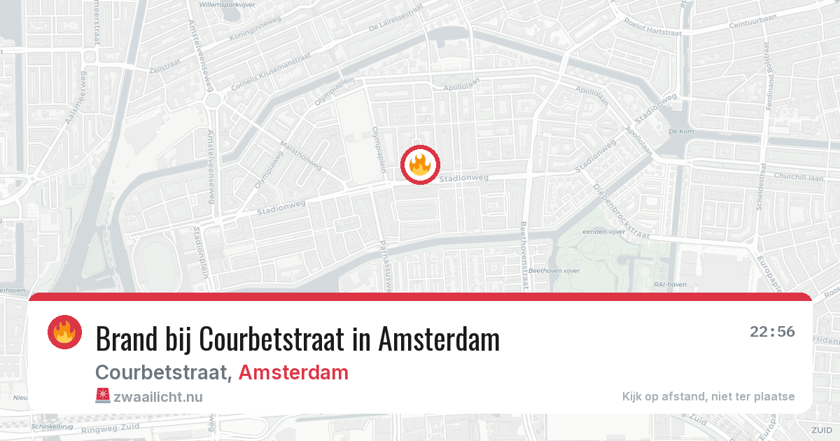 Brand bij Courbetstraat in Amsterdam — 2 mrt 2026