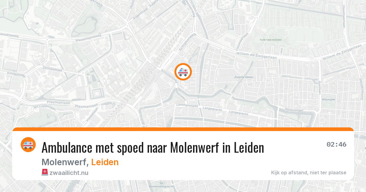 Ambulance met spoed naar Molenwerf in Leiden — 18 jul 2026