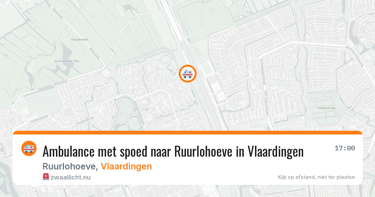 Ambulance met spoed naar Ruurlohoeve in Vlaardingen — 20 jul 2026