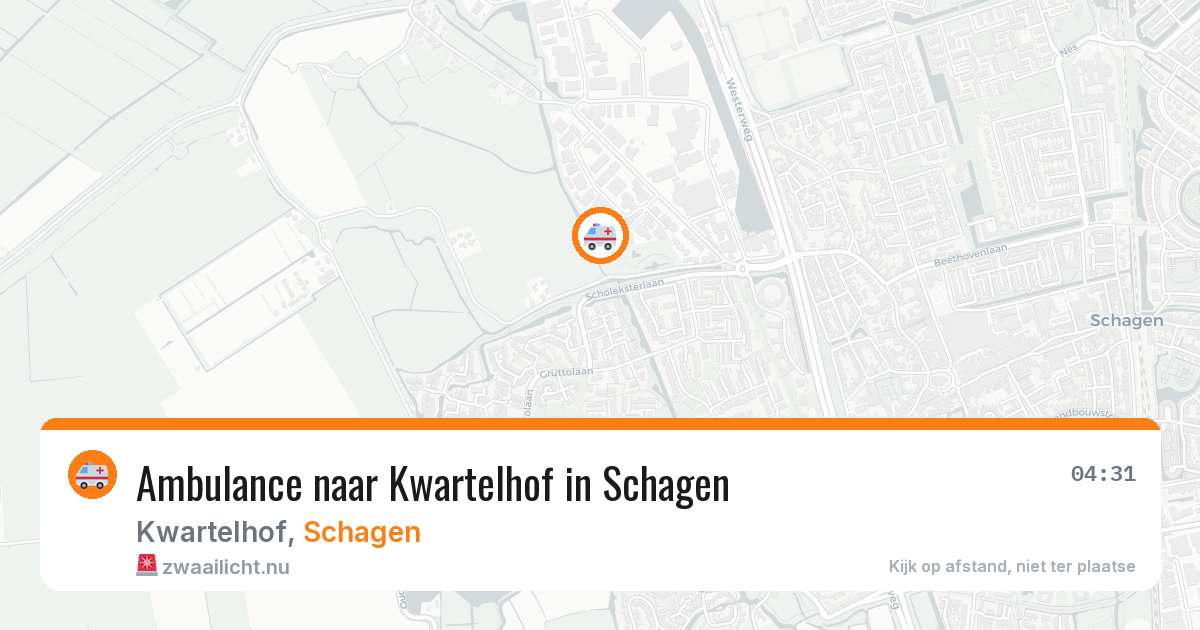 Ambulance naar Kwartelhof in Schagen — 16 jul 2026