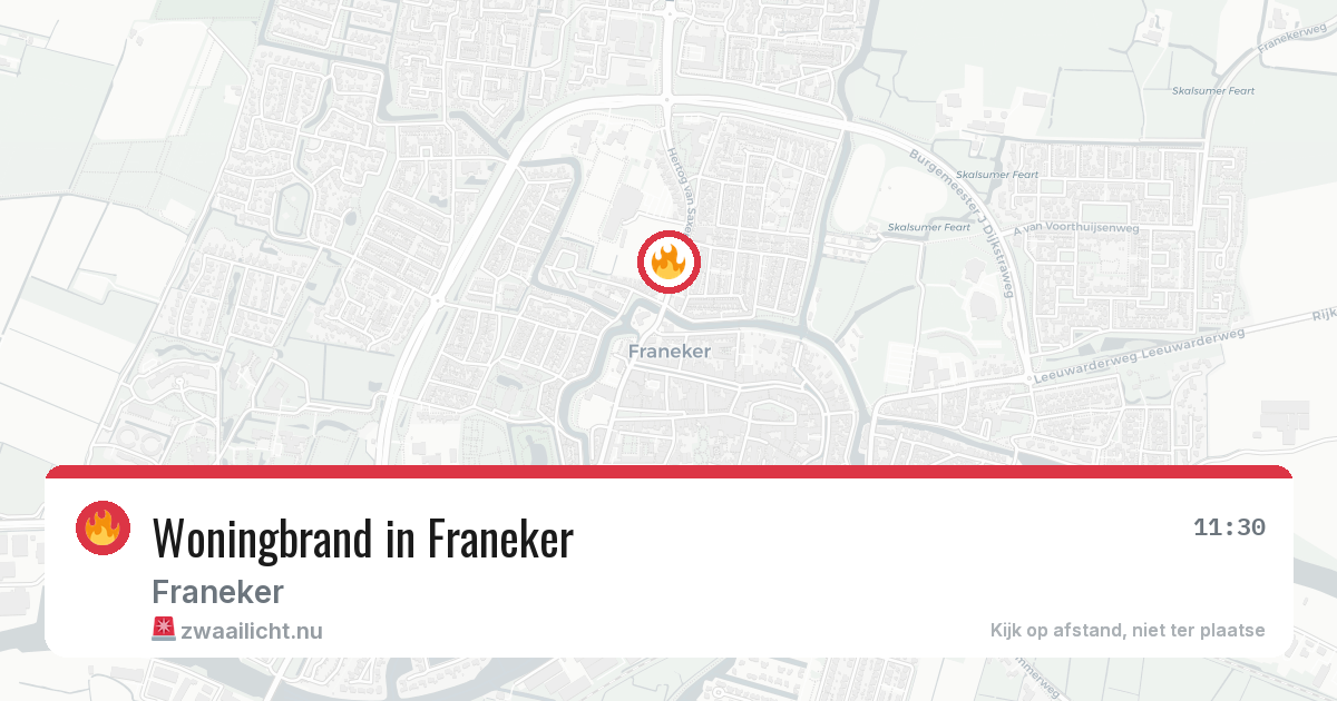Woningbrand in Franeker — 15 apr 2026