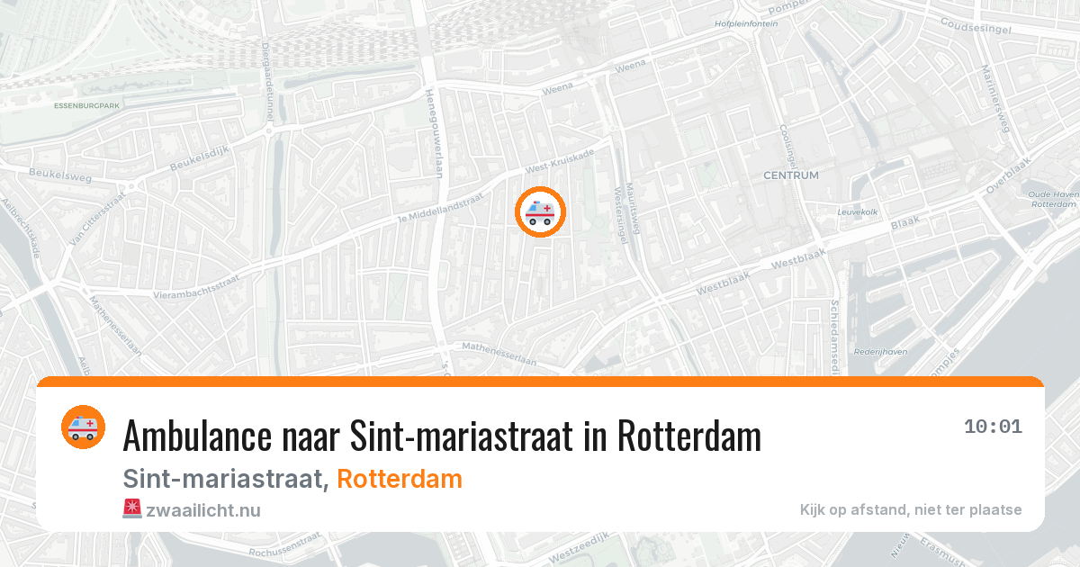 Ambulance naar Sint-mariastraat in Rotterdam — 11 mei 2026