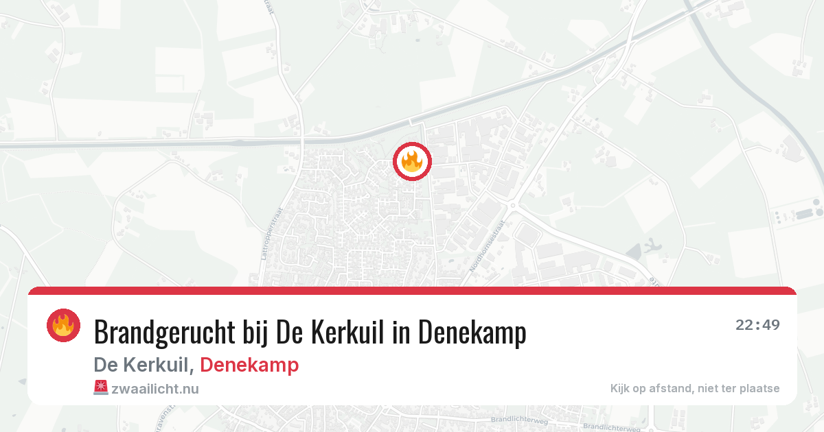 Brandgerucht bij De Kerkuil in Denekamp — 11 jul 2026