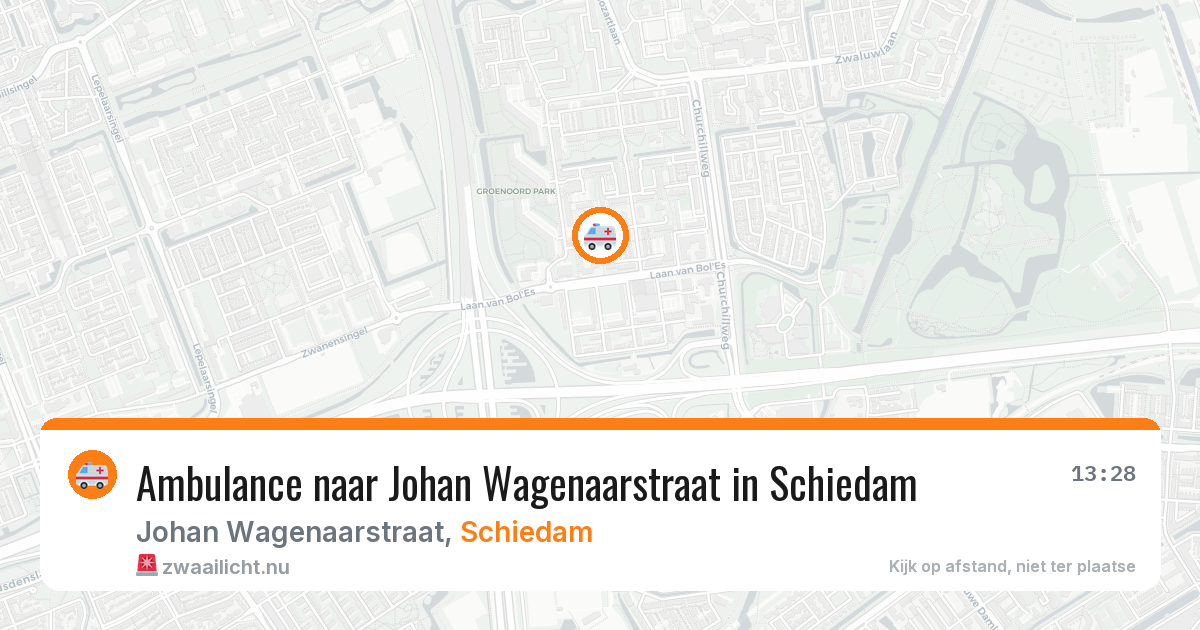 Ambulance naar Johan Wagenaarstraat in Schiedam — 26 jul 2026