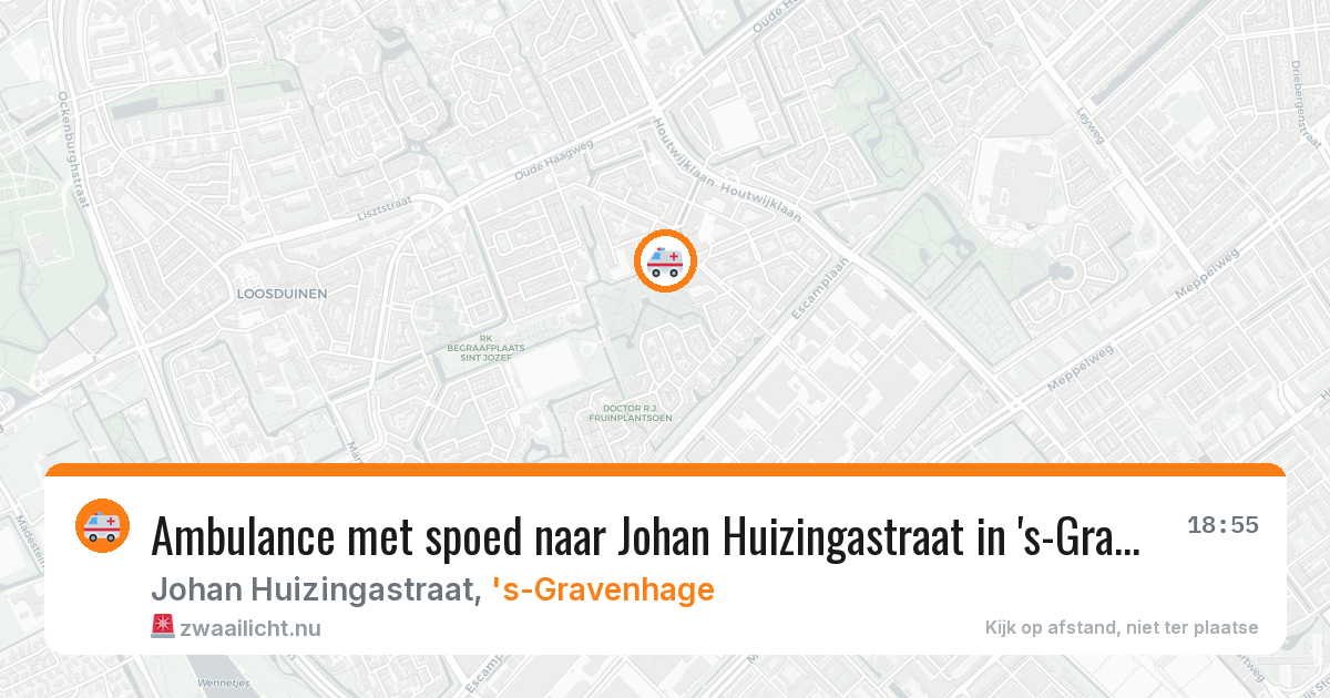 Ambulance met spoed naar Johan Huizingastraat in 's-Gravenhage — 12 jul 2026