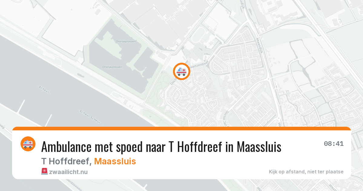 Ambulance met spoed naar T Hoffdreef in Maassluis — 26 mrt 2026