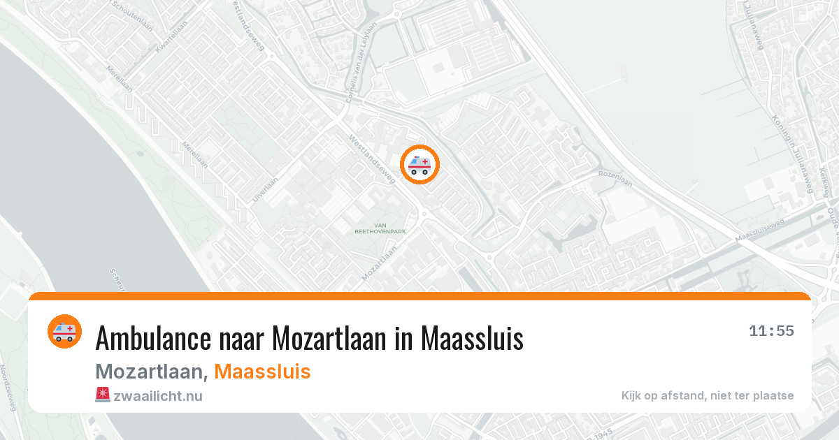 Ambulance naar Mozartlaan in Maassluis — 23 jul 2026