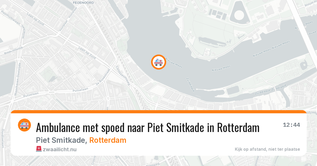 Ambulance met spoed naar Piet Smitkade in Rotterdam — 25 mei 2026